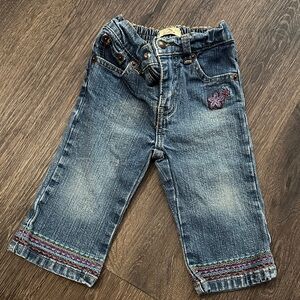 Levi's baby Girls  Blue Jeans with Pink Embroidery